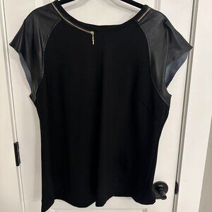 Modamix by Brandon Thomas Mixed Material Top